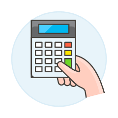 Calculator Hand 1 1 Illustration from UX Colors Set