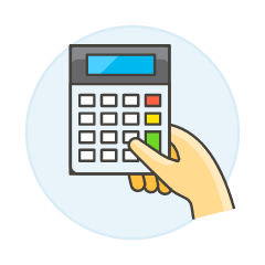 Calculator Hand 1 2 Illustration from UX Colors Set