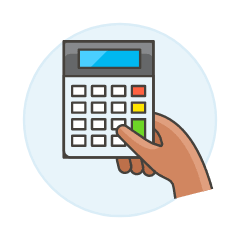 Calculator Hand 1 3 Illustration from UX Colors Set