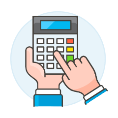 Calculator Hand 2 1 Illustration from UX Colors Set