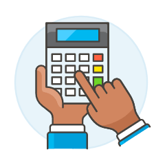 Calculator Hand 2 2 Illustration from UX Colors Set