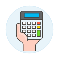 Calculator Hand 3 1 Illustration from UX Colors Set