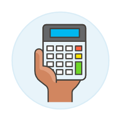 Calculator Hand 3 2 Illustration from UX Colors Set