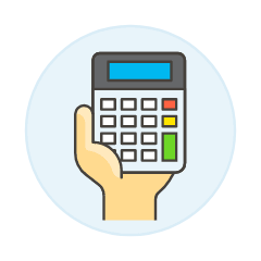 Calculator Hand 3 3 Illustration from UX Colors Set