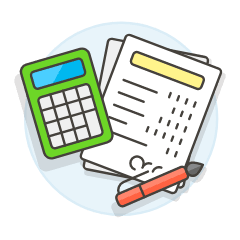 Invoice Calculating Illustration from UX Colors Set