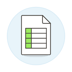 Invoice Spreadsheet 2 Illustration from UX Colors Set