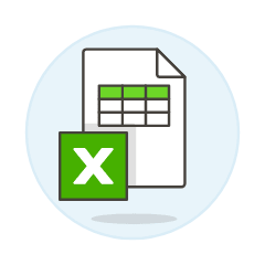 Xls Spreadsheet 3 Illustration from UX Colors Set