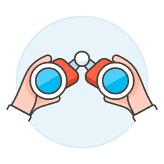 Binoculars Hands Illustration from UX Colors Set