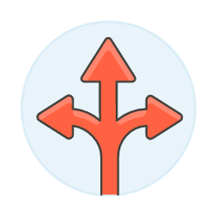 Business Direction Illustration from UX Colors Set