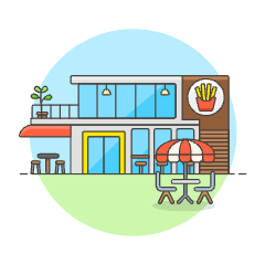 Fastfood Shop Illustration from UX Colors Set