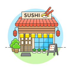 Sushi Bar Illustration from UX Colors Set