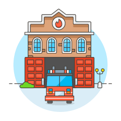 Fire Station 2 Illustration from UX Colors Set