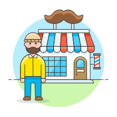 Barber Shop 1 Illustration from UX Colors Set