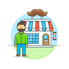 Barber Shop 2 Illustration from UX Colors Set