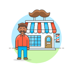 Barber Shop 3 Illustration from UX Colors Set
