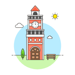 Clock Tower Illustration from UX Colors Set