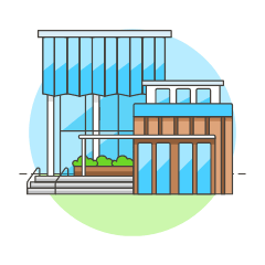 Modern House Illustration from UX Colors Set