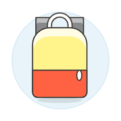 YELLOW RED Bagpack Illustration from UX Colors Set