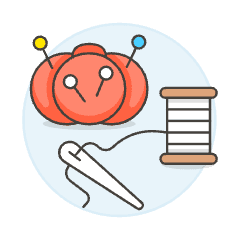 Sewing Tools Illustration from UX Colors Set
