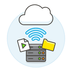 Cloud Connecting 18 Illustration from UX Colors Set