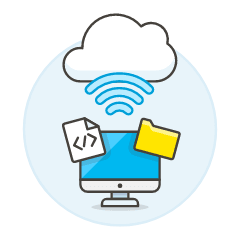 Cloud Connecting 4 Illustration from UX Colors Set