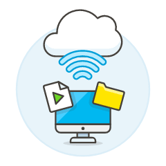 Cloud Connecting 7 Illustration from UX Colors Set