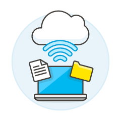 Cloud Connecting 9 Illustration from UX Colors Set