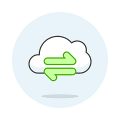 Cloud Data Tranfer 1 Illustration from UX Colors Set