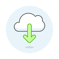 Cloud Download 1 Illustration from UX Colors Set