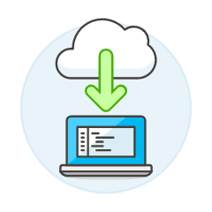 Cloud Download 11 Illustration from UX Colors Set