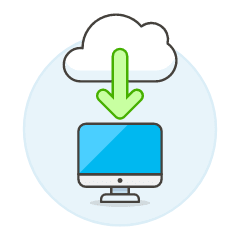 Cloud Download 2 Illustration from UX Colors Set