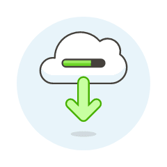 Cloud Downloading Illustration from UX Colors Set