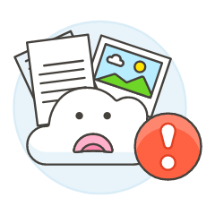 Cloud Storage Warning Illustration from UX Colors Set