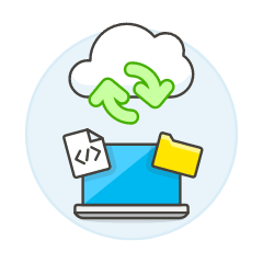 Cloud Sync 10 Illustration from UX Colors Set