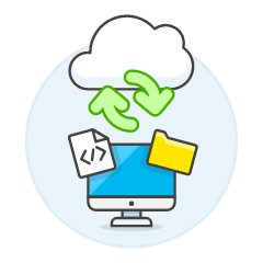 Cloud Sync 4 Illustration from UX Colors Set