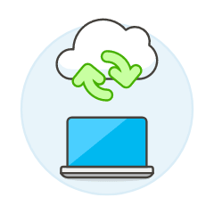Cloud Sync 8 Illustration from UX Colors Set