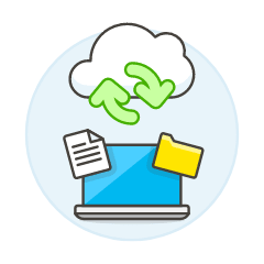 Cloud Sync 9 Illustration from UX Colors Set
