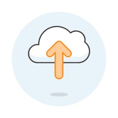 Cloud Upload 1 Illustration from UX Colors Set