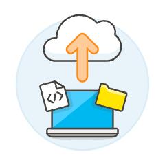 Cloud Upload 10 Illustration from UX Colors Set