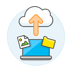 Cloud Upload 12 Illustration from UX Colors Set
