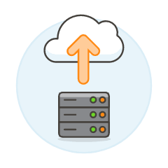 Cloud Upload 14 Illustration from UX Colors Set