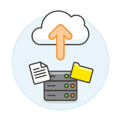Cloud Upload 15 Illustration from UX Colors Set