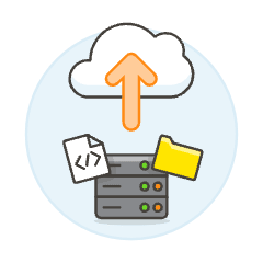 Cloud Upload 16 Illustration from UX Colors Set