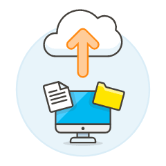Cloud Upload 3 Illustration from UX Colors Set