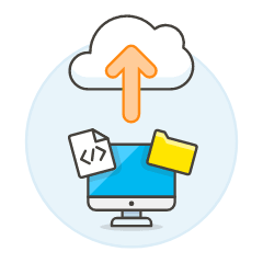 Cloud Upload 4 Illustration from UX Colors Set