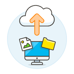 Cloud Upload 6 Illustration from UX Colors Set