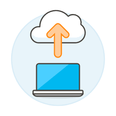 Cloud Upload 8 Illustration from UX Colors Set