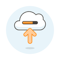Cloud Uploading Illustration from UX Colors Set