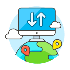 Global Data Transfer Illustration from UX Colors Set