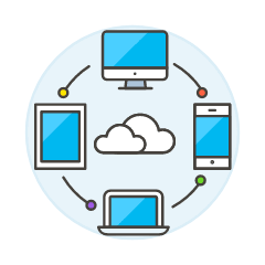 Multiplatform Sync Illustration from UX Colors Set